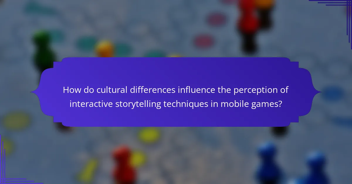 How do cultural differences influence the perception of interactive storytelling techniques in mobile games?