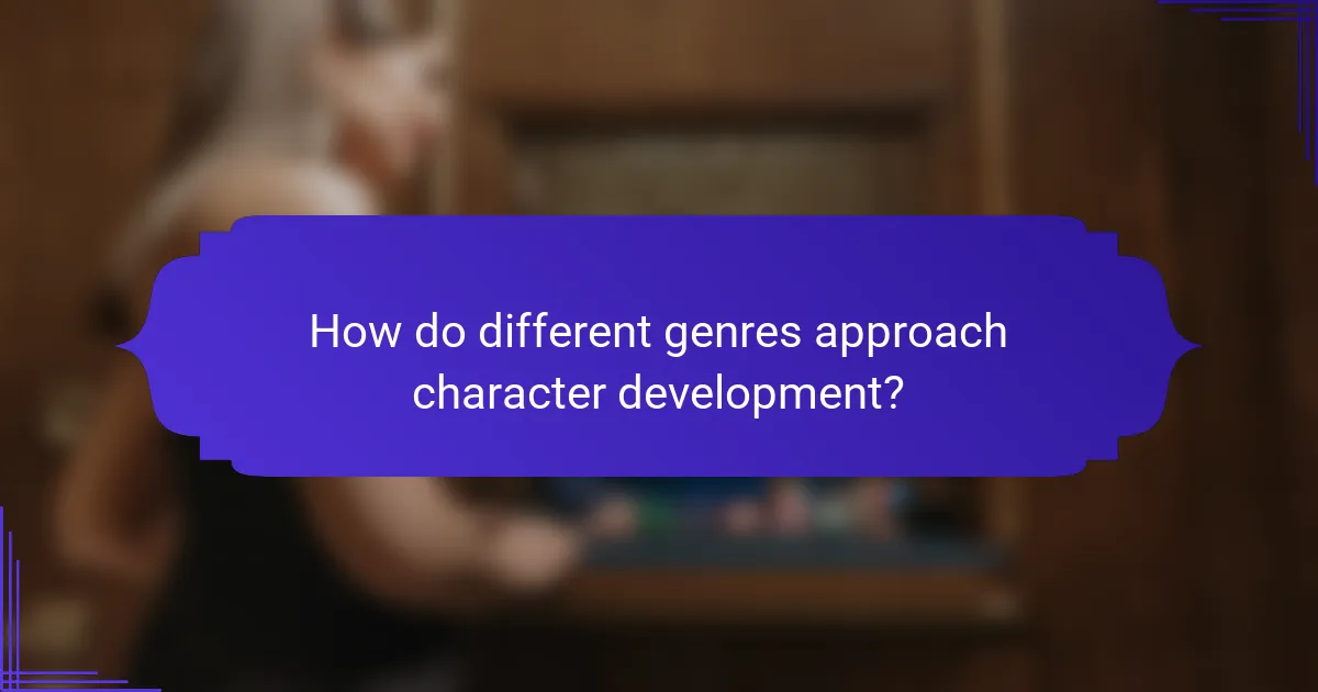 How do different genres approach character development?