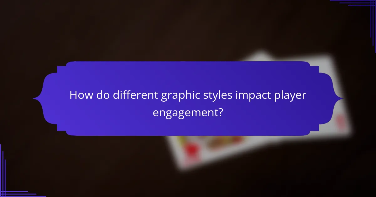 How do different graphic styles impact player engagement?