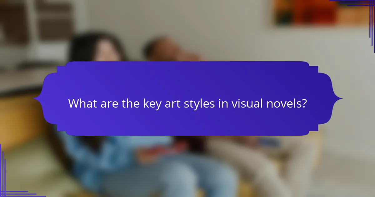 What are the key art styles in visual novels?