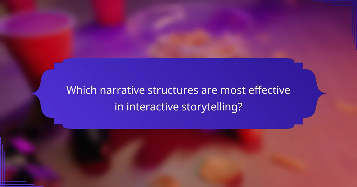 Which narrative structures are most effective in interactive storytelling?